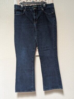 Lauren Ralph Lauren Womens Jeans Size 16 Dark Blue Denim Classic Bootcut Western
